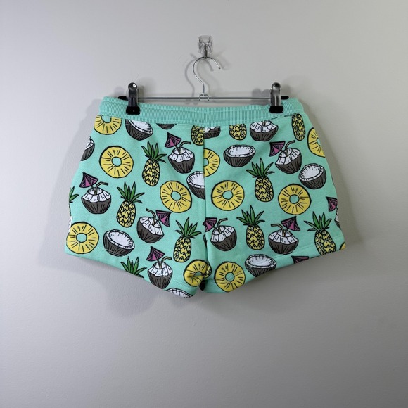 Chubbies Lounge Sweat Shorts Womens Small Green Go Coconuts Tropical Fruit NEW - Picture 2 of 14